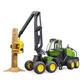 Harvestor John Deere 1270G s kládou - Bruder 2135