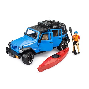 Jeep Wrangler Rubicon Unlimited s kajakem a kajakářem - Bruder 2529