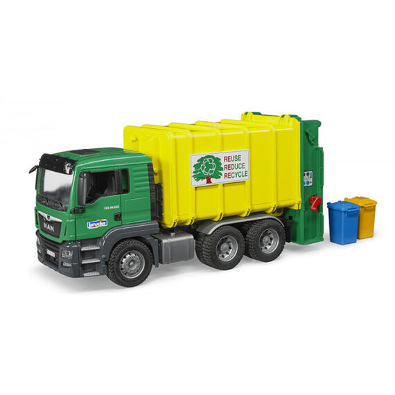 Popelářské auto MAN TGS zelené - Bruder 3764