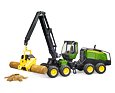 Harvestor John Deere 1270G s kládou - Bruder 2135